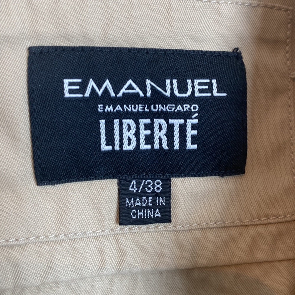 Emanuel Ungaro Liberte Khaki Belted Utility Jacket Size 4 - Picture 8 of 16